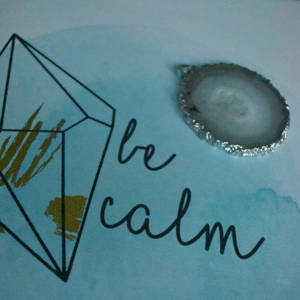 Polished Agate Geode Necklace